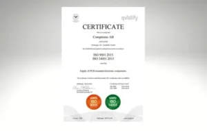 Comptronic AB certifierade enligt ISO 9001 och ISO 14001
